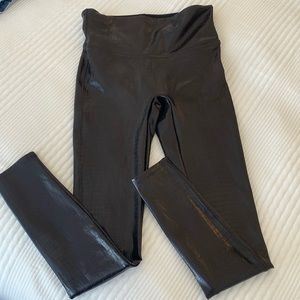 Spanx Chocolate Brown Croco Leggings